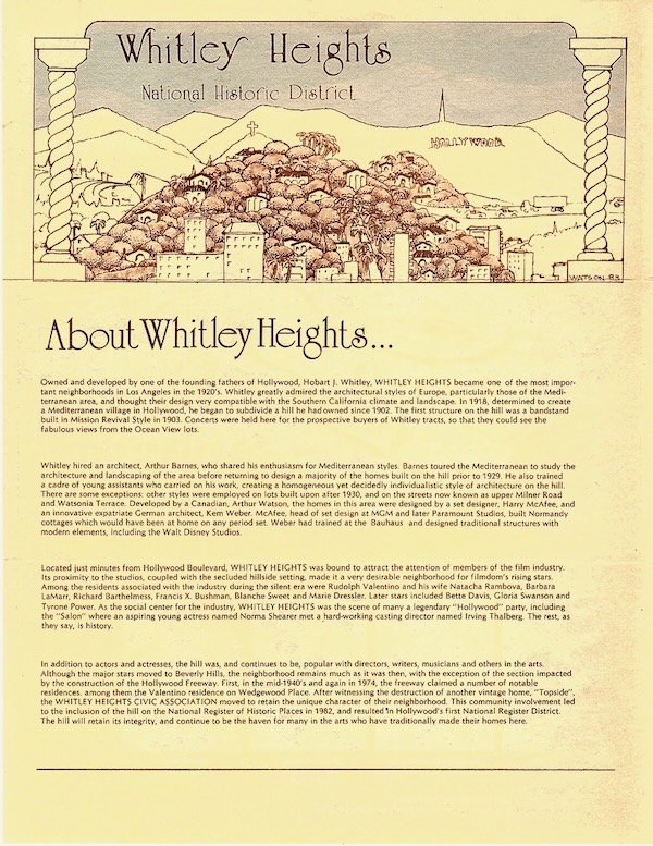WHITLEY HEIGHTS NATIONAL HISTORIC DISTRICT