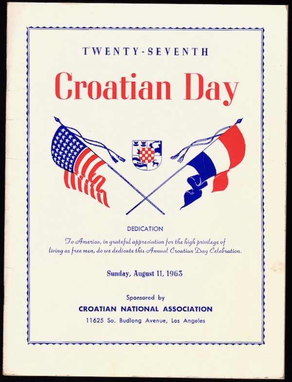 TWENTY-SEVENTH CROATIAN DAY, SUNDAY, AUGUST 11, 1963