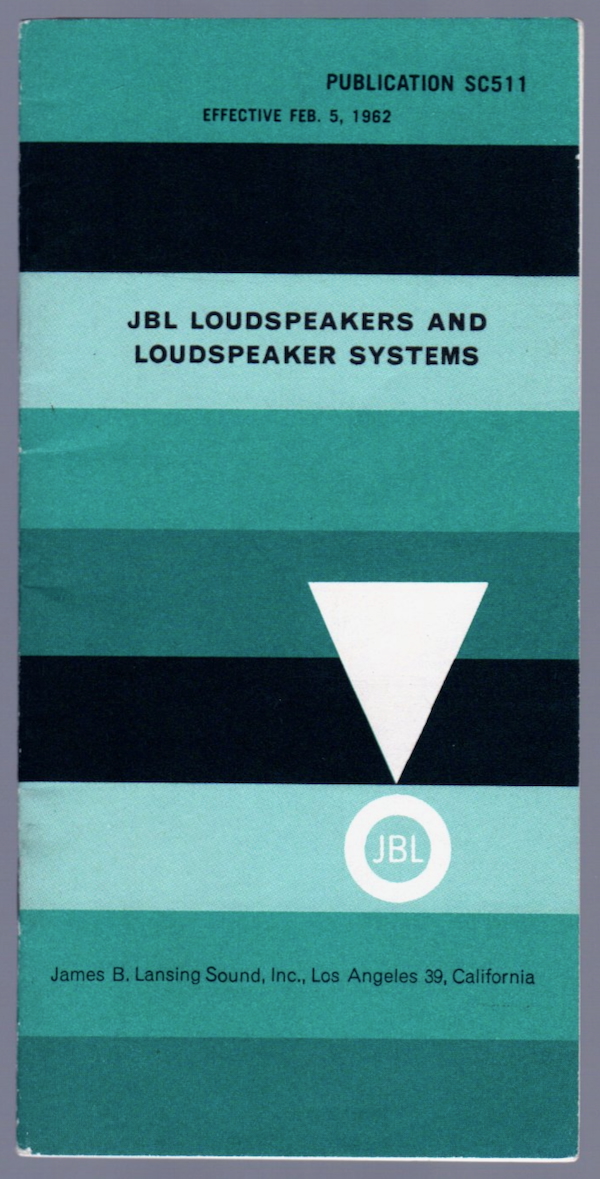 JBL LOUDSPEAKERS AND LOUDSPEAKER SYSTEMS, PUBLICATION SC511