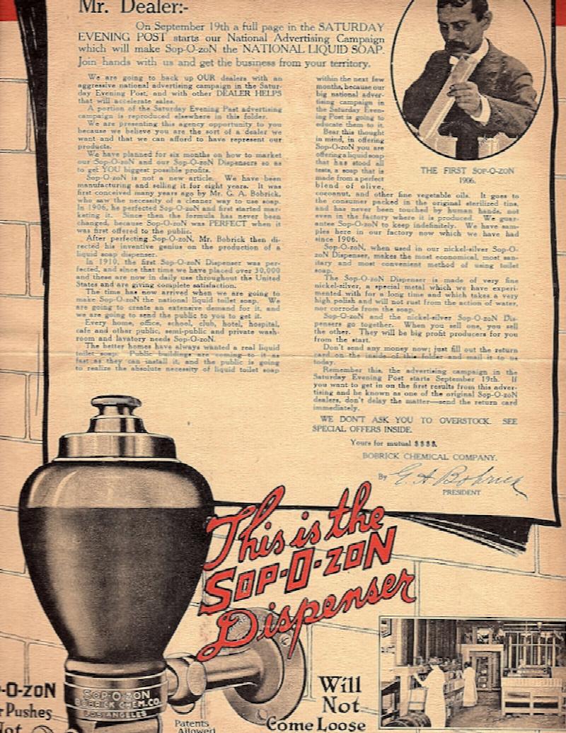 Image for DO YOU WANT THE AGENCY FOR A NATIONALLY ADVERTISED ARTICLE? (THIS IS THE SOP-O-ZON DISPENSER)