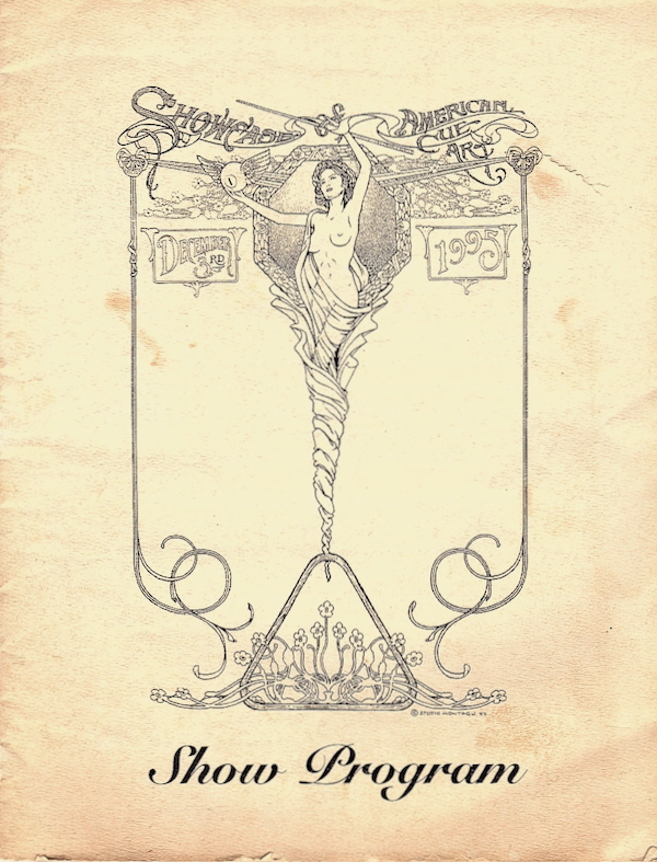 SHOWCASE OF AMERICAN CUE ART, DECEMBER 3, 1995, SHOW PROGRAM
