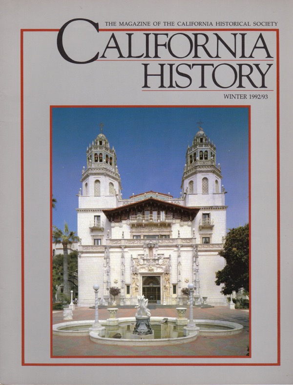 Image for CALIFORNIA HISTORY, WINTER 1992/93, VOL. LXXI, NO. 4