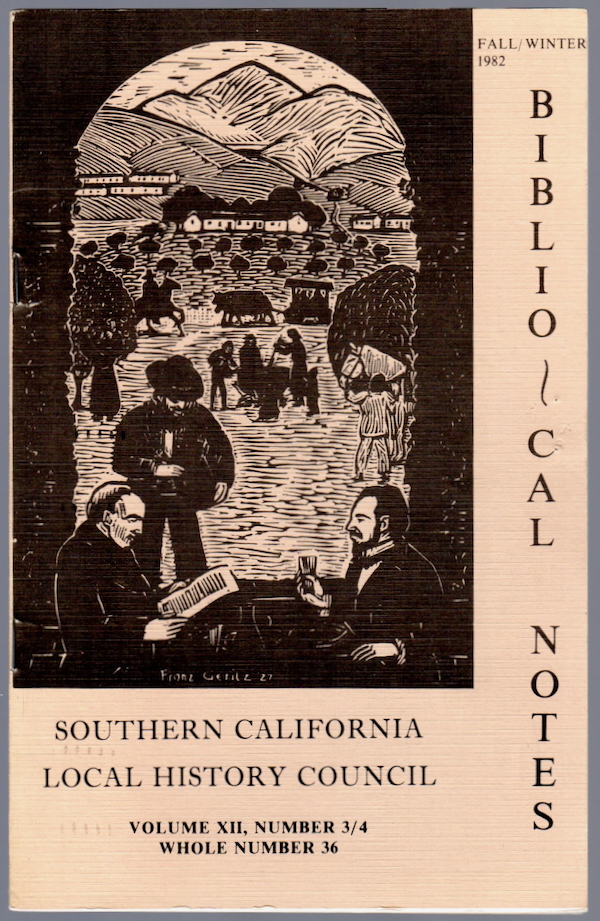 BIBLIO-CAL NOTES, FALL/WINTER 1982, VOL. XII, NO. 2, #36
