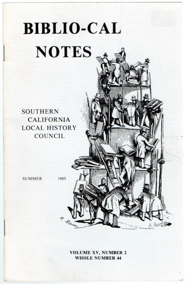 BIBLIO-CAL NOTES, SUMMER 1985, VOL. XV, NO. 2, #44