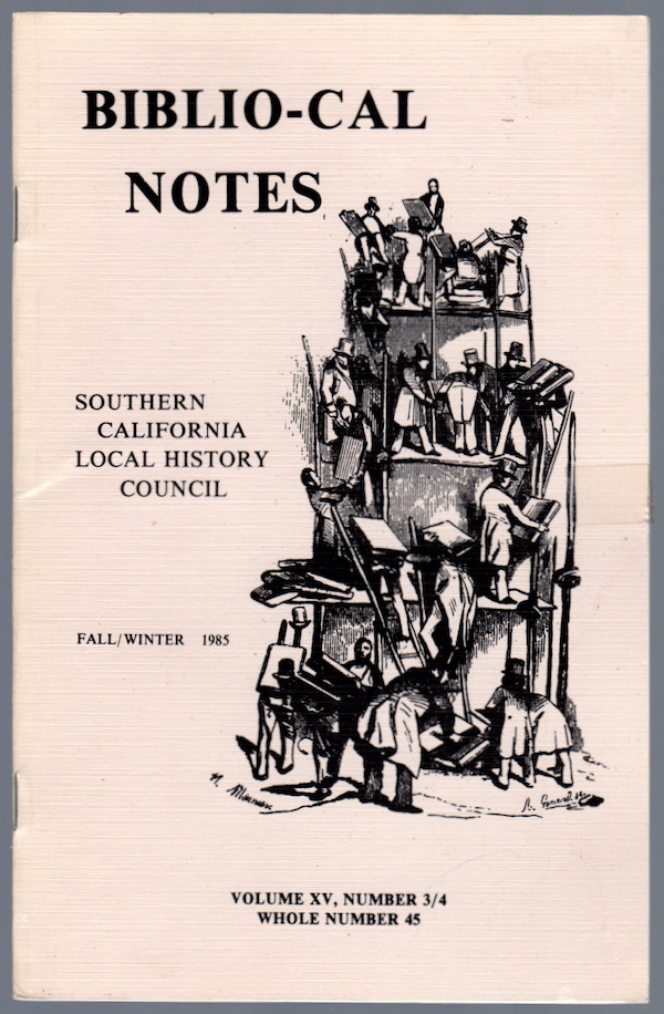 BIBLIO-CAL NOTES, FALL/WINTER 1985, VOL. XV, NO. 3/4, #45
