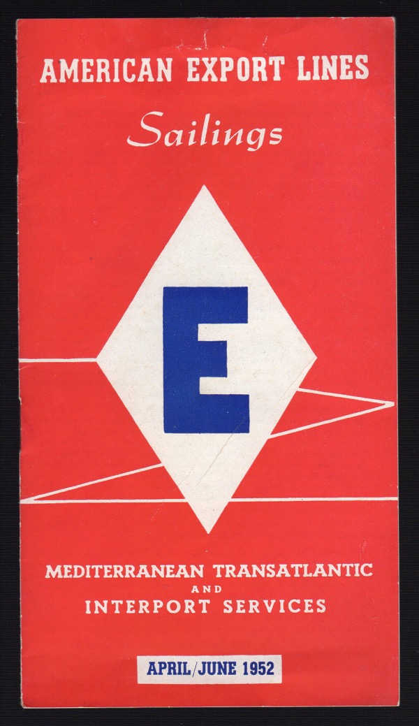 Image for AMERICAN EXPORT LINES SAILINGS: MEDITERRANEAN TRANSATLANTIC AND INTERPORT SERVICES