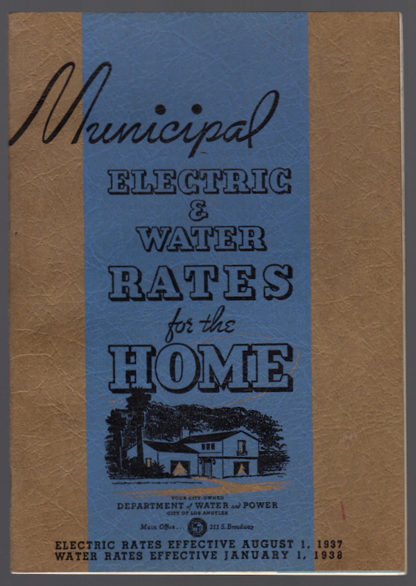 Image for MUNICIPAL ELECTRIC & WATER RATES FOR THE HOME MUNICIPAL ELECTRIC & WATER RATES FOR THE HOME